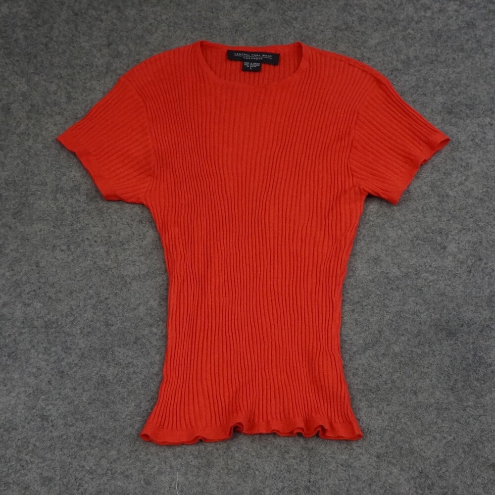 Central Park West Sweater Womens Large L Red Pullover Knit Comfort Stretch